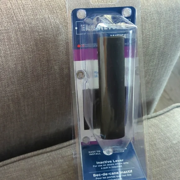 Weiser Breton Matte Black Dummy Door Handle, Inactive Single Door Hardware New - Picture 7 of 7